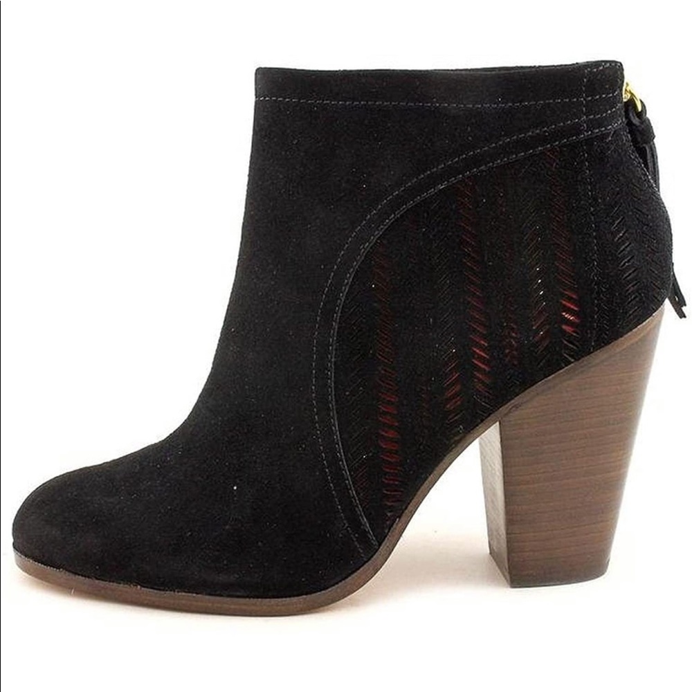 Coach Honey black suede block heel booties - Picture 2 of 10